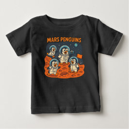 Camiseta De Bebé Mars Penguins divertida serie de espacios para ani