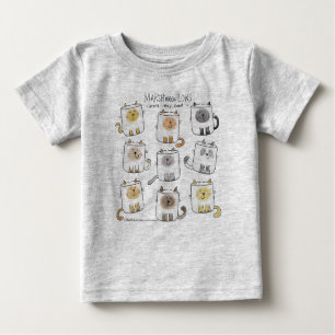 Camiseta De Bebé MARSHmeowLOWS Whimsical Wordplay Gato Marshmallow