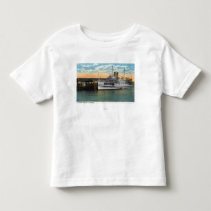 Camiseta De Bebé Martha's Vineyard, vapor de Sankaty en el muelle