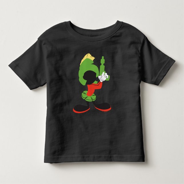 Camiseta De Bebé MARVIN LA Silhouette MARTIAN™ Con Raygun (Anverso)