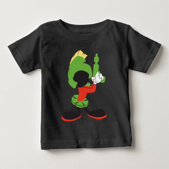 Camiseta De Bebé MARVIN LA Silhouette MARTIAN™ Con Raygun (Anverso)
