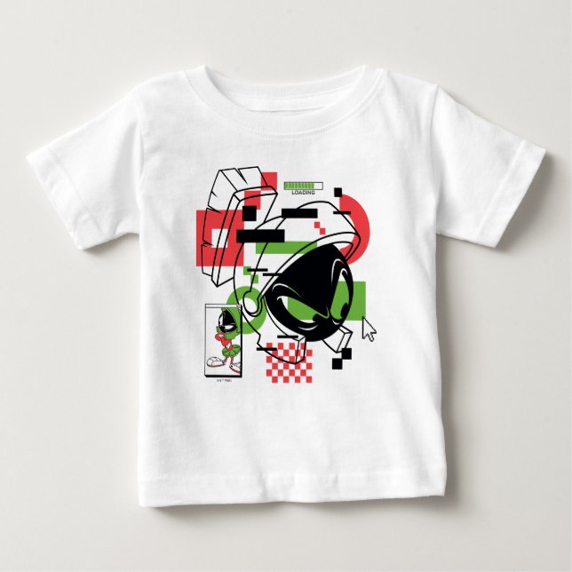 Camiseta De Bebé MARVIN THE MARTIAN™ Glitch (Anverso)