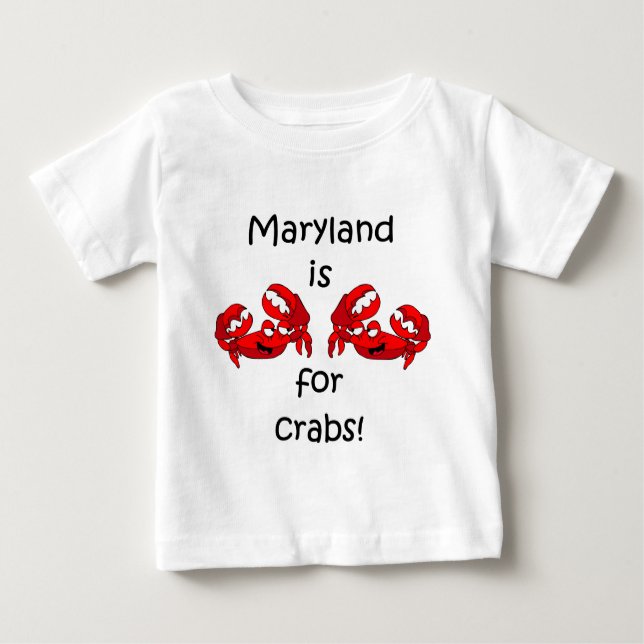 Camiseta De Bebé Maryland está para los cangrejos (Anverso)