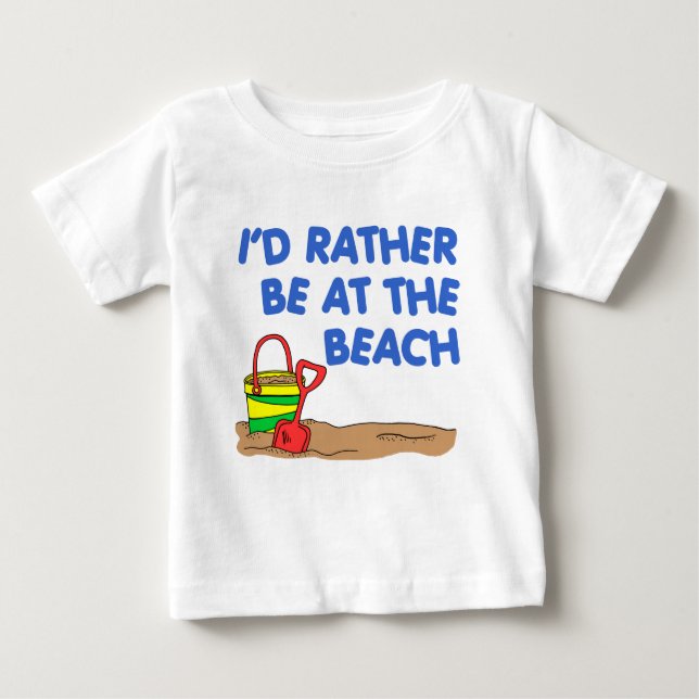 Camiseta De Bebé Más Bien En La Playa (Anverso)