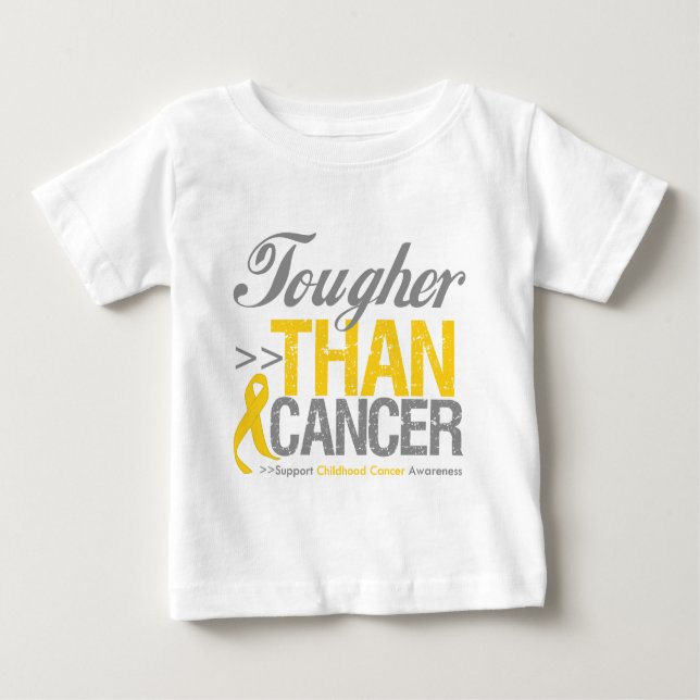 Camiseta De Bebé Más duro que el cáncer - cáncer de la niñez (Anverso)