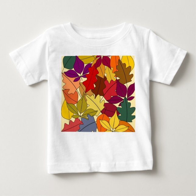 Camiseta De Bebé Más hojas otoñales (Anverso)