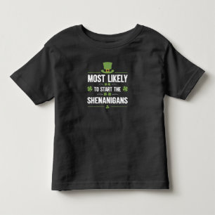 Camiseta De Bebé Más Probable Que Inicie Las Travesuras St Patrick'