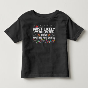 Camiseta De Bebé Más Probable Que Se Quede Dormido Primero Divertid