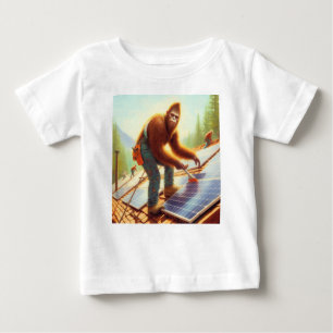 Camiseta De Bebé Masa Grande Instalando Paneles Solares
