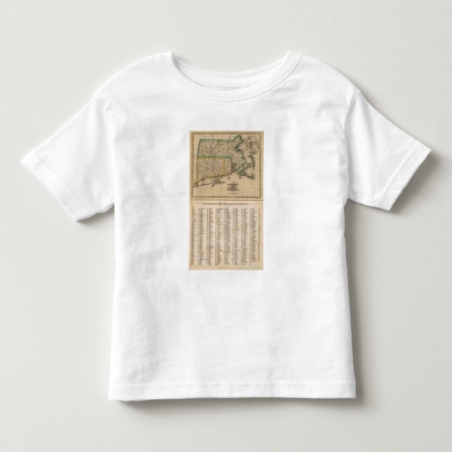 Camiseta De Bebé Masa, Rhode Island, Connecticut (Anverso)