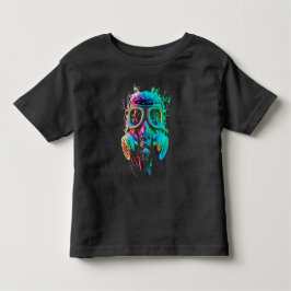 Camiseta De Bebé Máscara de gas neón: arte del caos vibrante