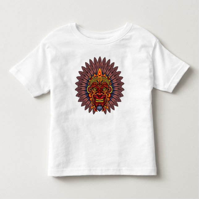 Camiseta De Bebé Máscara ritual del rey guerrero tribal (Anverso)