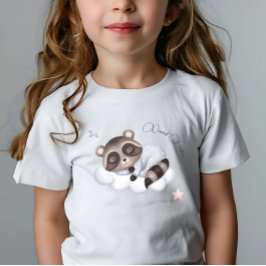 Camiseta De Bebé Mascota de Mapache Bebé Niño Suave
