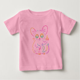 Camiseta De Bebé Mascota Fantasía de Chinchilla Neon – Diseño de An