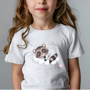 Camiseta De Bebé Mascota Mapache Niño Suave
