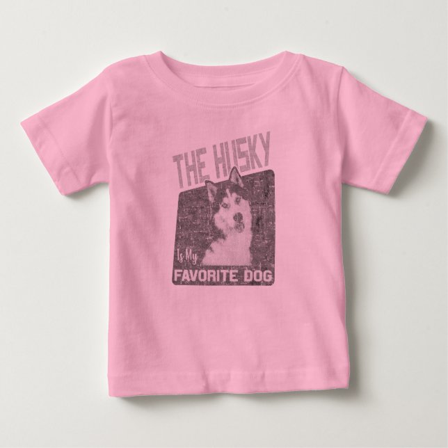 Camiseta De Bebé Mascota Siberian Husky Dog (Anverso)