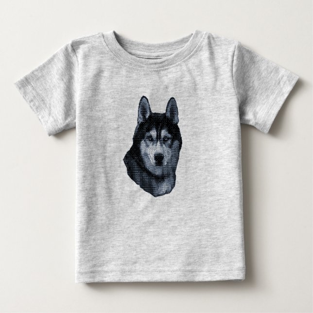 Camiseta De Bebé Mascota Siberian Husky Dog (Anverso)