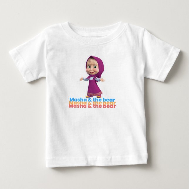Camiseta De Bebé Masha y el oso (Anverso)