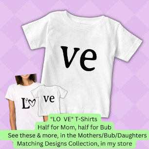 Camiseta De Bebé Matching Mother Daughter Baby LOVE Heart