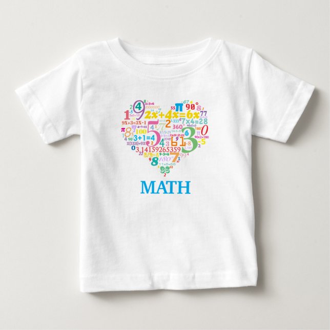Camiseta De Bebé Matemáticas del Corazón (Anverso)