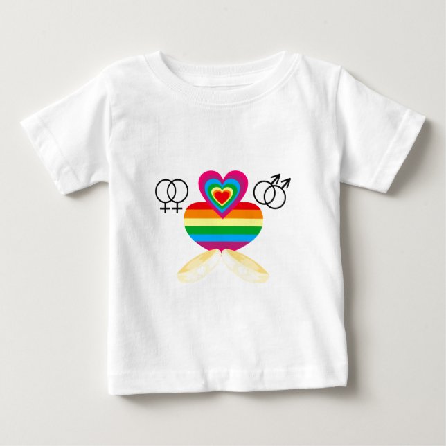 Camiseta De Bebé matrimonio gay (Anverso)
