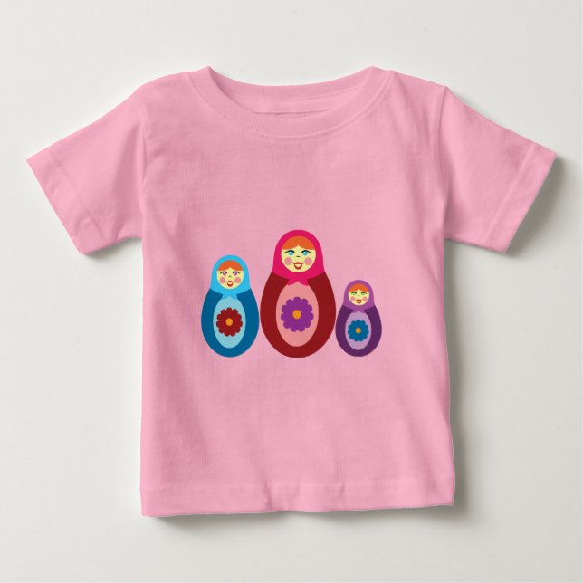 Camiseta De Bebé Matryoshka Dolls (Anverso)