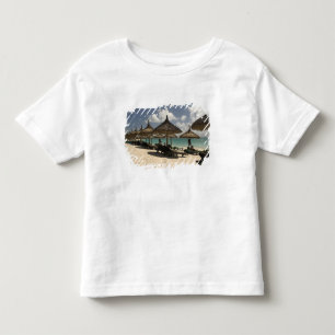 Camiseta De Bebé Mauricio, Poste de Flacq. Escena de playa en el