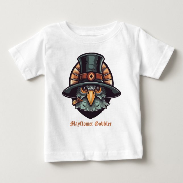 Camiseta De Bebé Mayflower Gobbler (Anverso)