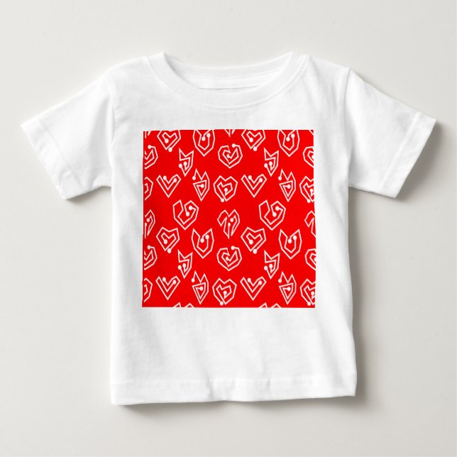 Camiseta De Bebé Mazes de San Valentín blanco (Anverso)