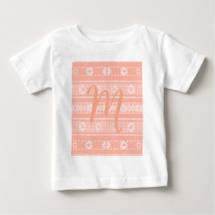 Camiseta De Bebé MAZIPOODLES Floral a rayas Tejido de punto acanala