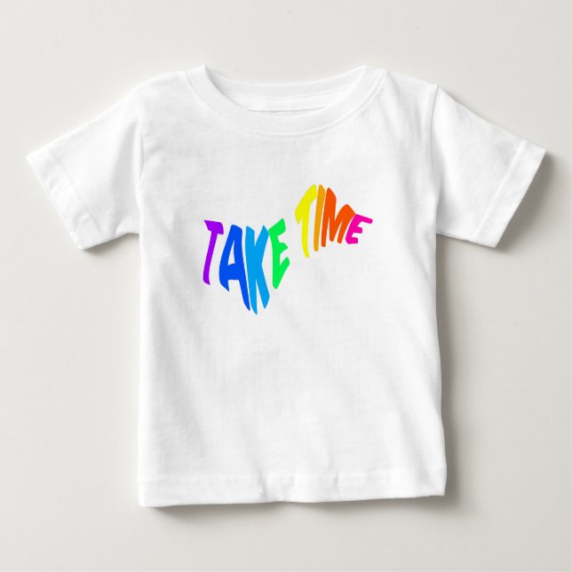 Camiseta De Bebé Mazipoodles lleva tiempo 2 - Ola arcoiris (Anverso)