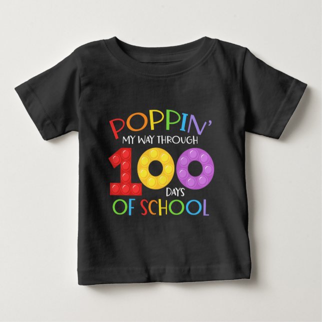 Camiseta De Bebé Me abriré camino a través de 100 días de colegio (Anverso)