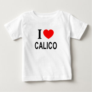 Camiseta De Bebé Me ❤️ CALICO amo CALICO me encanta CALICO