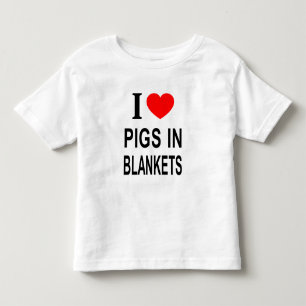 Camiseta De Bebé Me ❤️ CERRDOS EN MANTAS Me encantan los cerdos en 