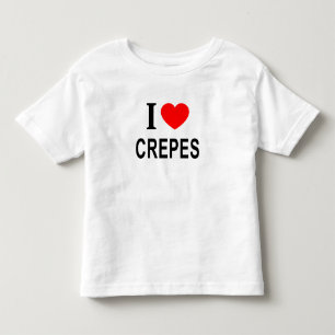 Camiseta De Bebé Me ❤️ CREPES amo crepes me encantan crepes