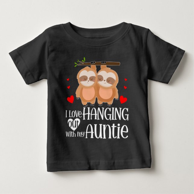 Camiseta De Bebé Me encanta colgar con mi (Anverso)