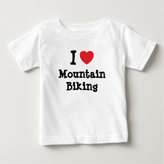 Camiseta De Bebé Me encanta el corazón de Mountain Biking personali