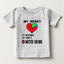 Camiseta De Bebé Me encanta el esquí acuático.