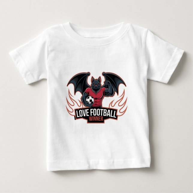Camiseta De Bebé Me encanta el fútbol (Anverso)