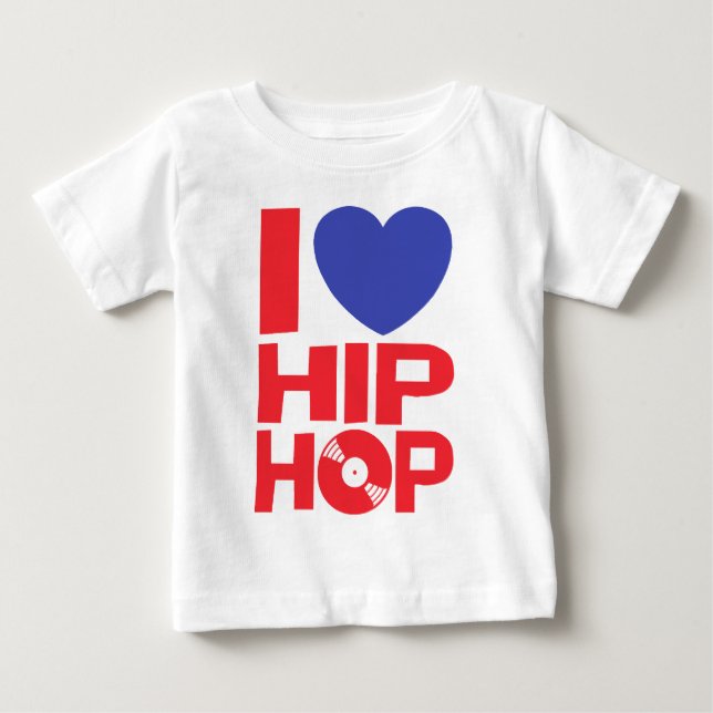 Camiseta De Bebé Me encanta el hip hop (Anverso)