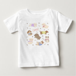 Camiseta De Bebé Me encanta el Ilustracion de los Cachorros