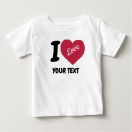 Camiseta De Bebé Me encanta el texto de Personalizable que me encan