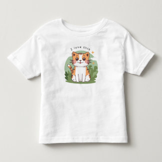 Camiseta De Bebé Me encanta este diseño infantil de gatito atigrado
