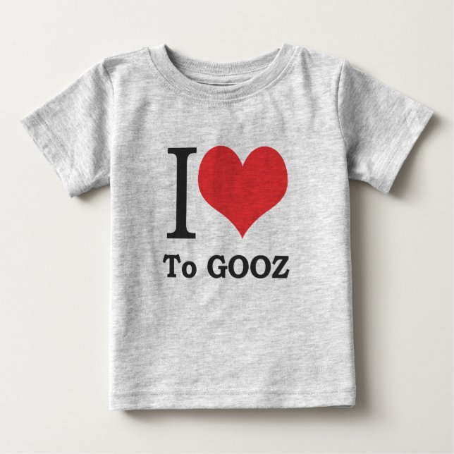 Camiseta De Bebé ¡Me encanta Gooz, nena! (Tejido orgánico) (Anverso)