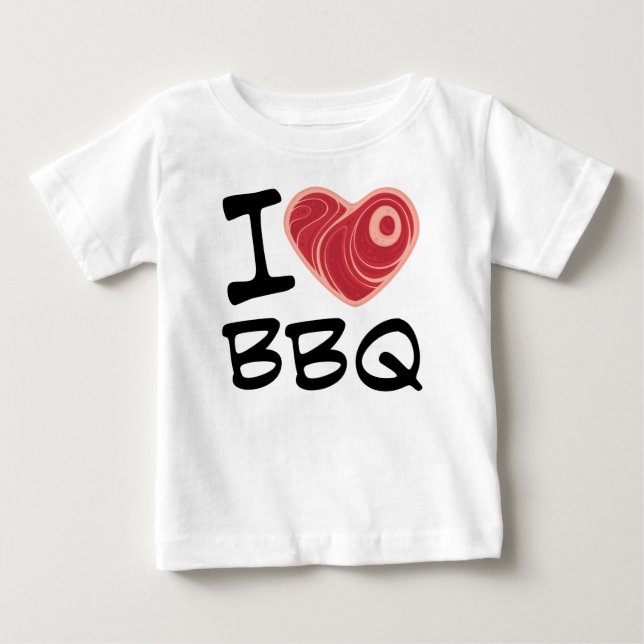 Camiseta De Bebé Me encanta la barbacoa (Anverso)