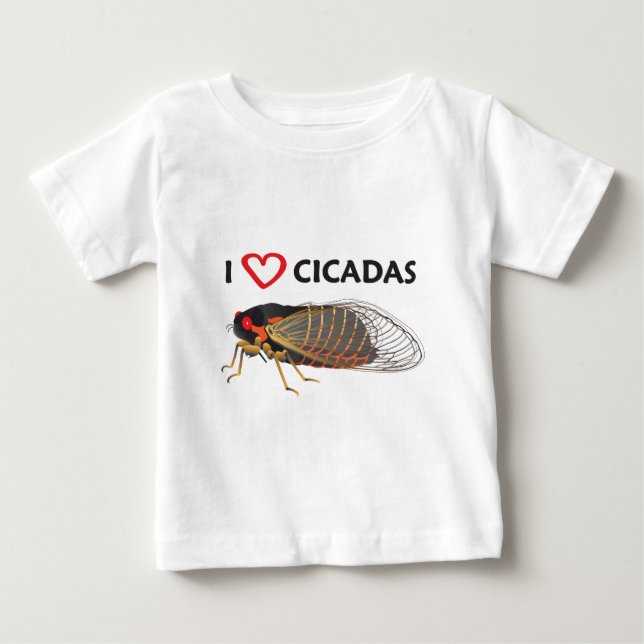 Camiseta De Bebé Me encanta la Cicada (Anverso)