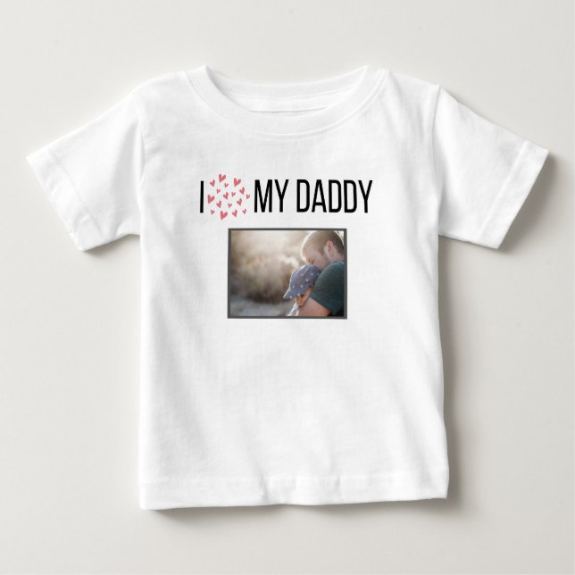 CAMISETA DE BEBÉ ME ENCANTA LA FOTO PERSONALIZADO DE MI PAPÁ DE BEB (Anverso)