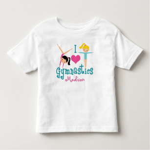 Camiseta De Bebé Me Encanta La Gimnasia Chica De Gimnastas Cuestas