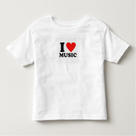 Camiseta De Bebé Me Encanta La Música Toddler Tee - Pequeños Vibes