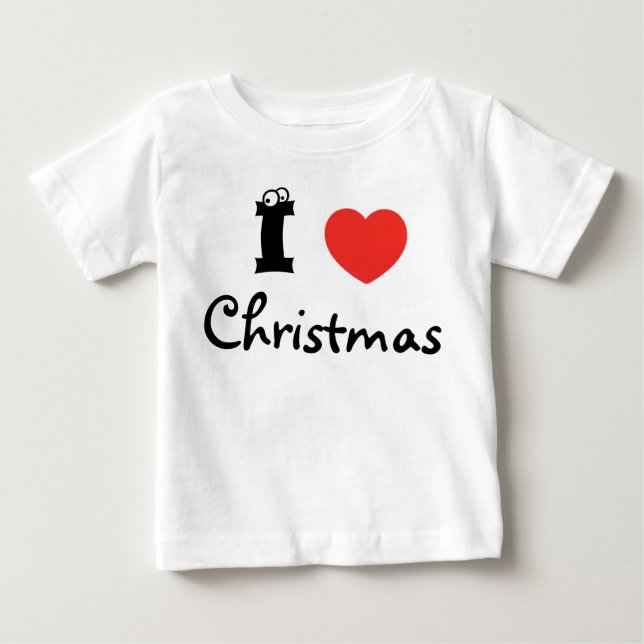 Camiseta De Bebé Me encanta la Navidad (Anverso)